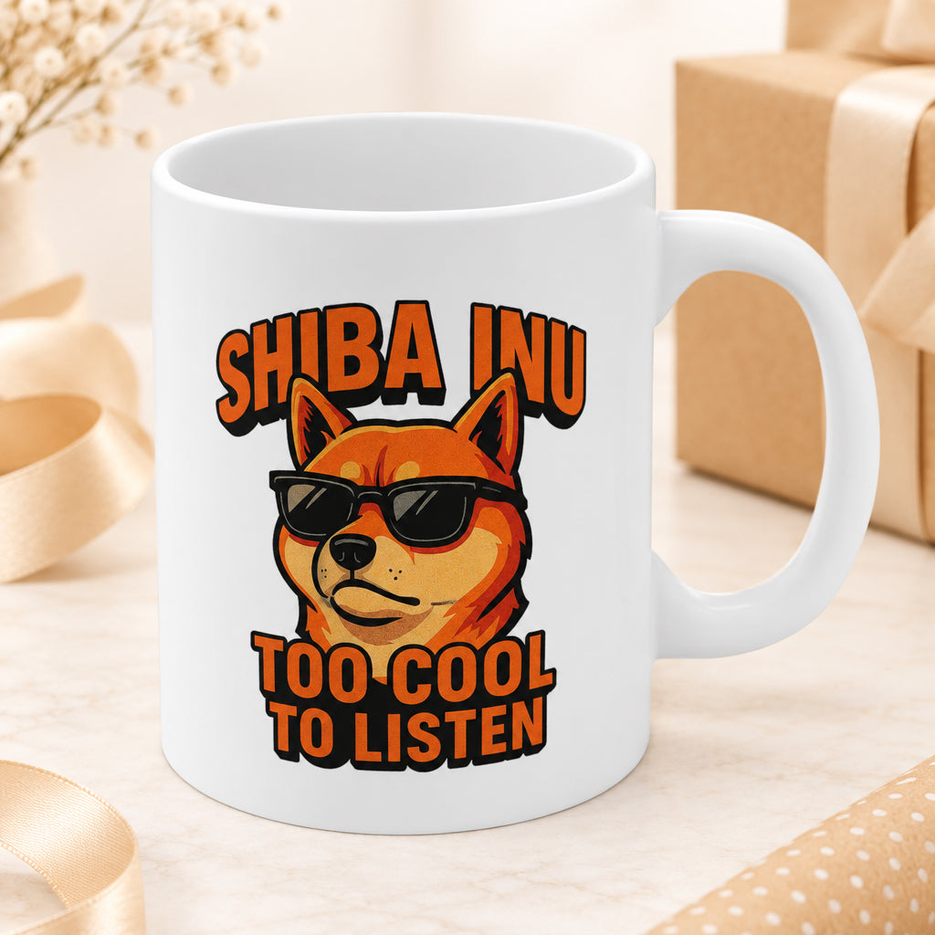 Shiba Inu "Too Cool to Listen" Mug 11oz