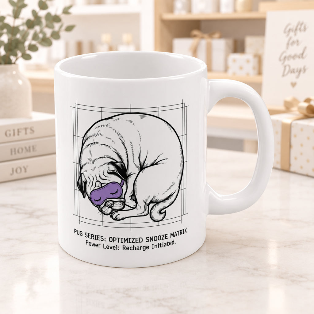 The Pug Optimized Snooze Matrix Mug