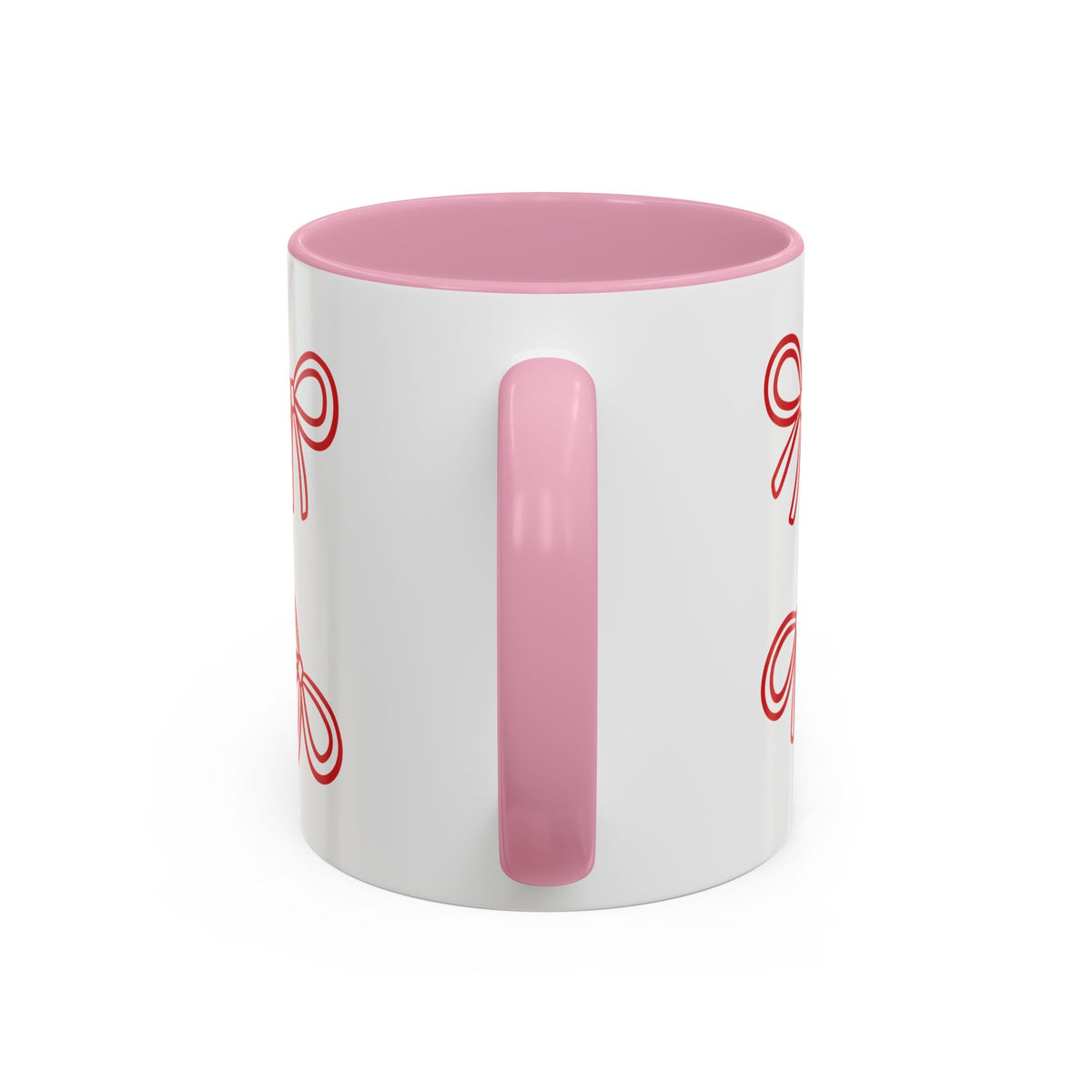 Bow & Sip Coffee Tea Mug in Red or Pink