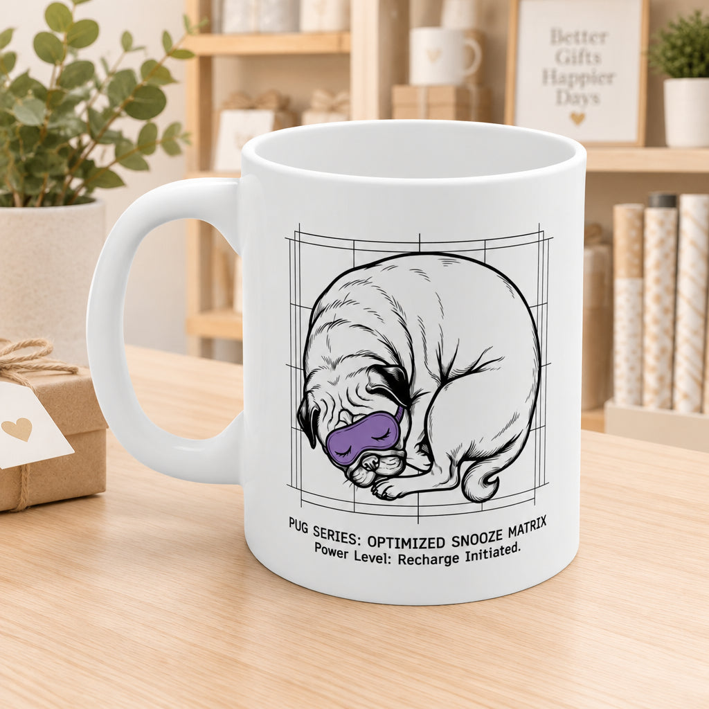 The Pug Optimized Snooze Matrix Mug