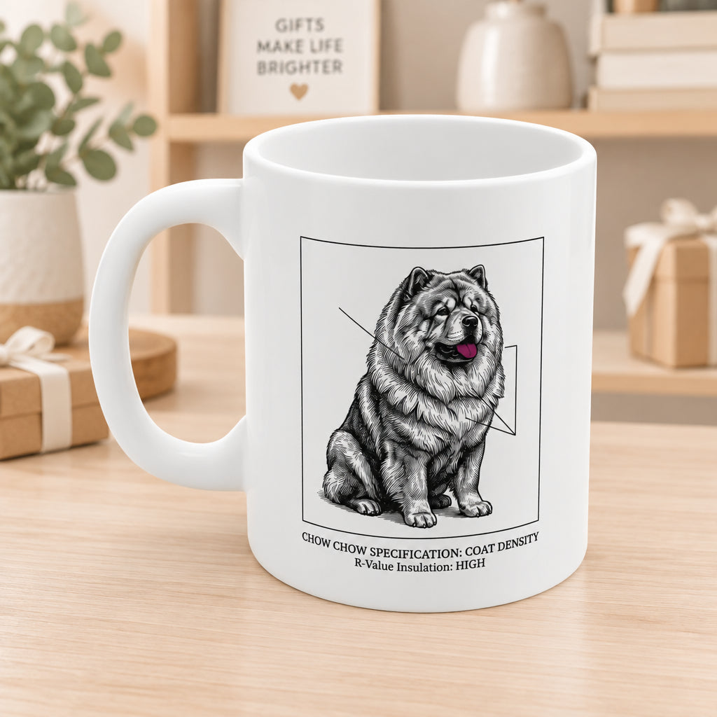 The Chow Chow Coat Density Blueprint Mug