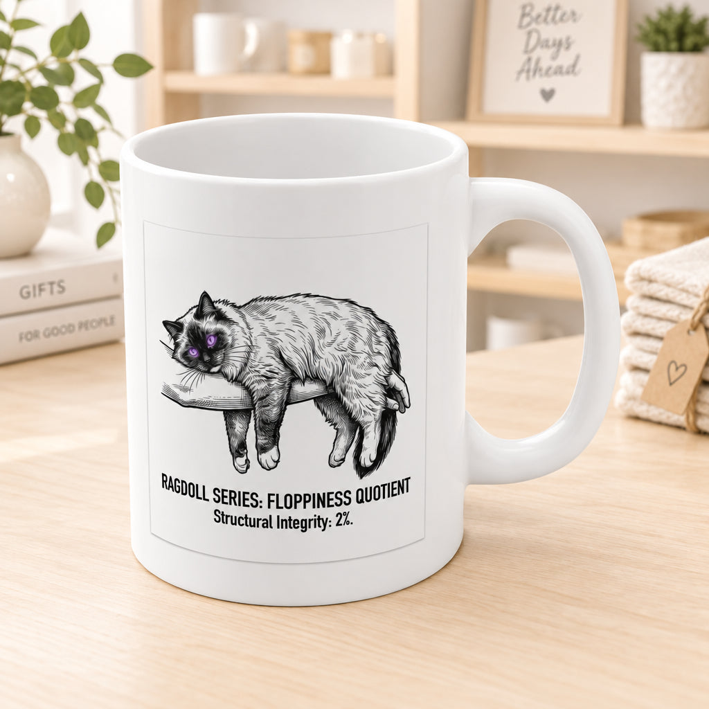 Ragdoll Cat Floppiness Blueprint Mug