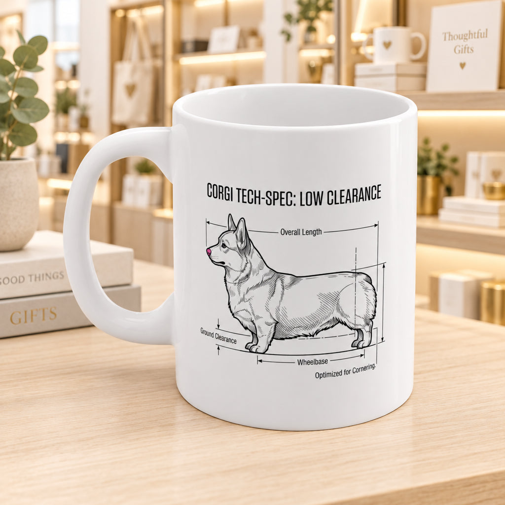 The Corgi Ground-Clearance Diagram Mug