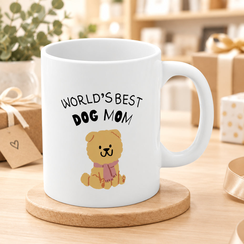 World's Best Dog Mom Novelty Mug