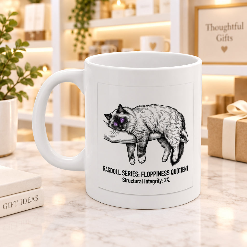 Ragdoll Cat Floppiness Blueprint Mug