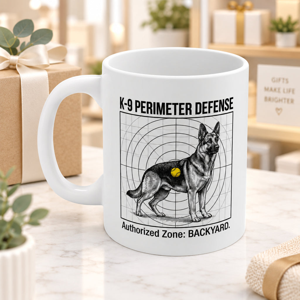 The German Shepherd Defense Perimeter Map Mug