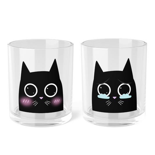 Adorably Emotional Cat Mug Set (2 PCS)