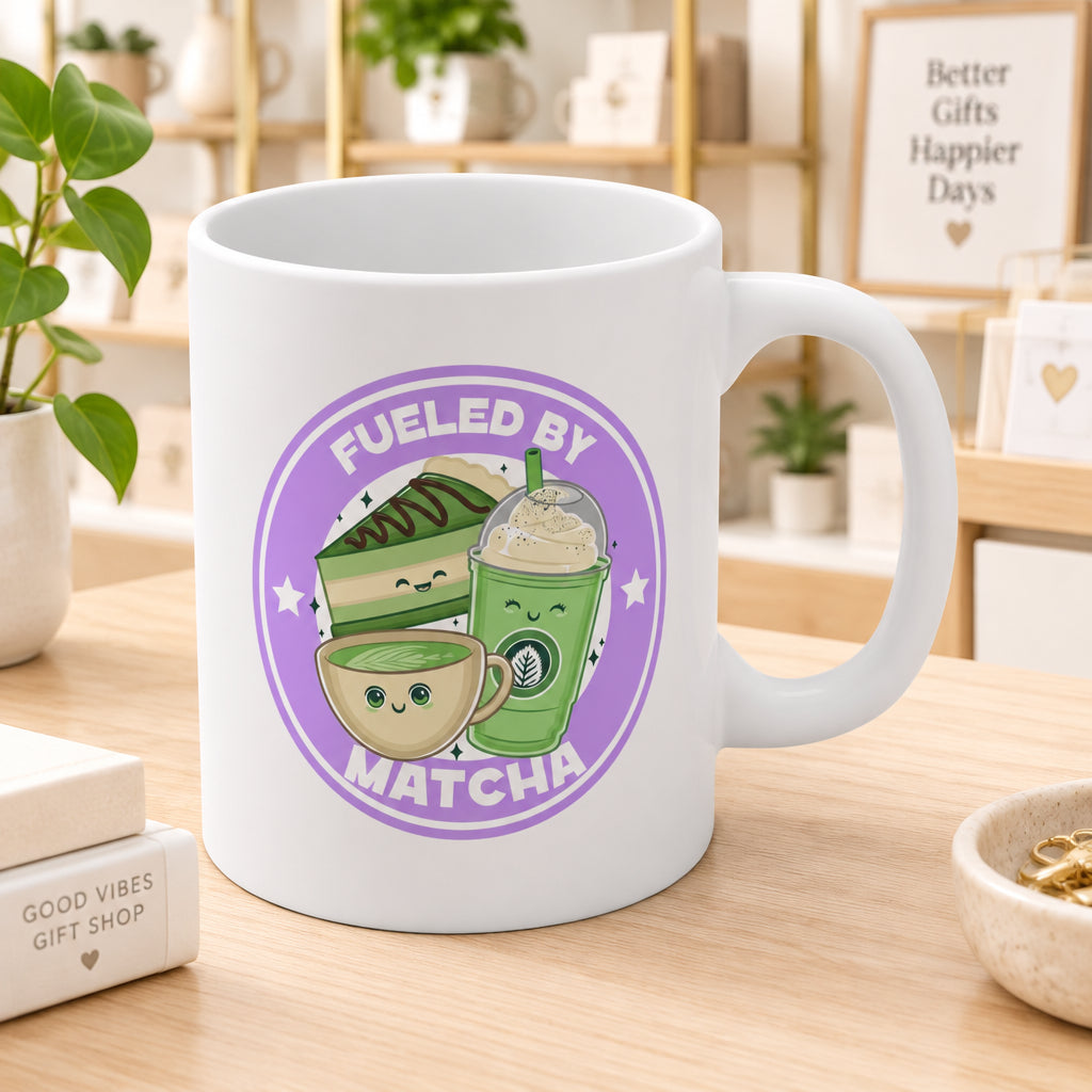 Humorous Fueled by Matcha Mug