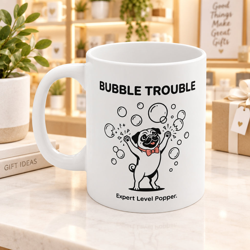 The Bubble Pop Master Dog Mug