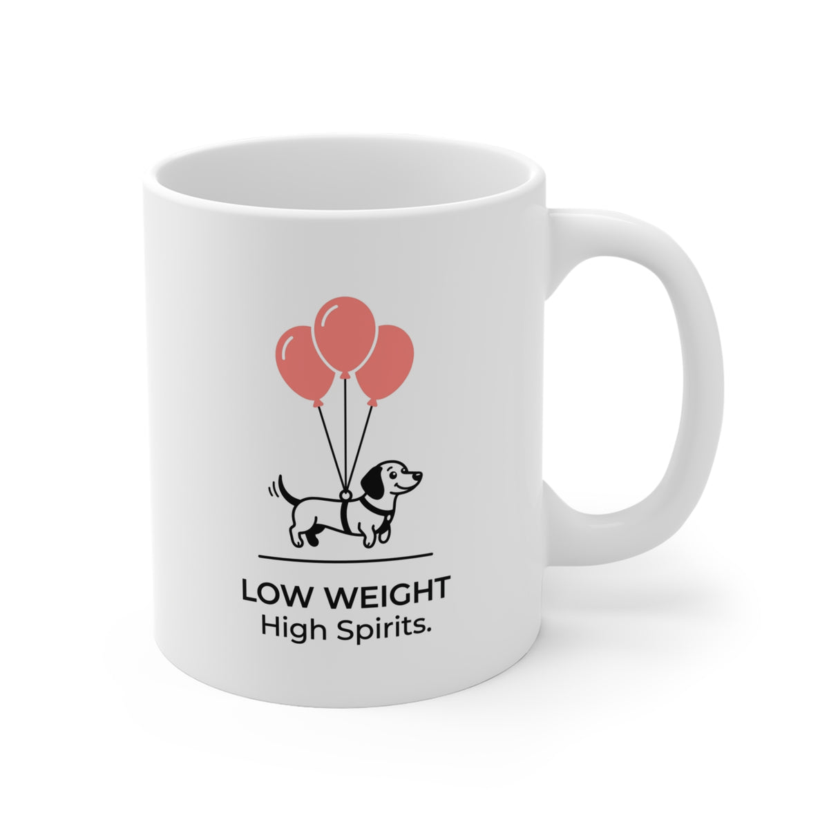 The Balloon Lift-Off Dog Mug
