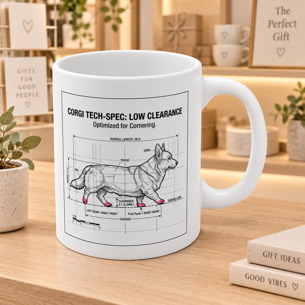 Corgi Ground Clearance Diagram Mug