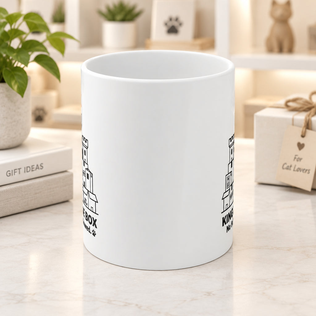 The Cardboard Fortress Cat Mug