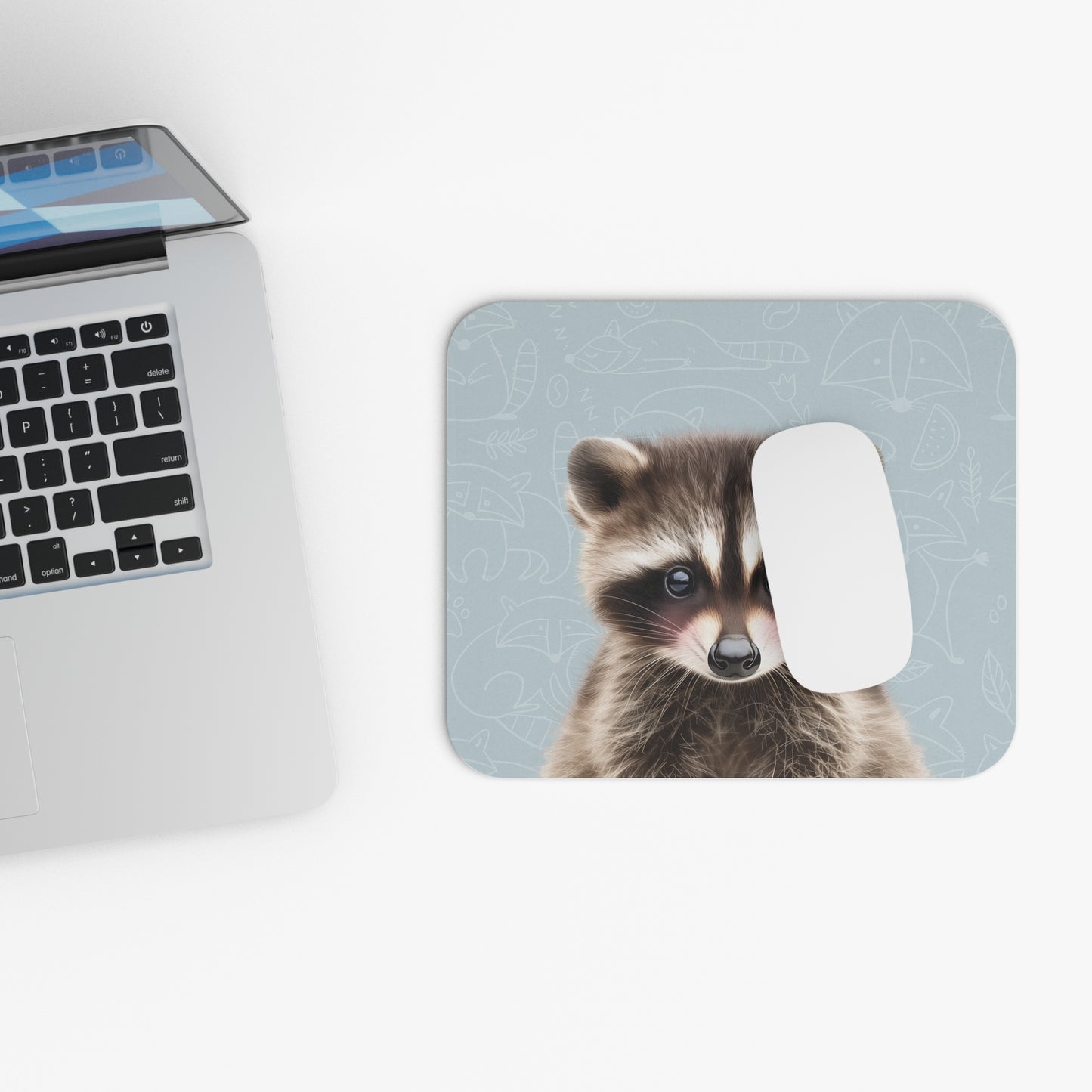 Blushing Raccoon Mouse Pad