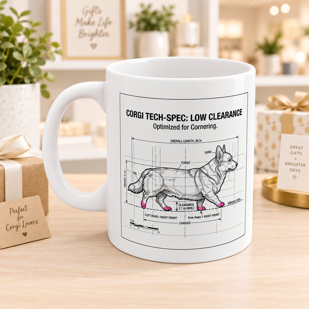 Corgi Ground Clearance Diagram Mug