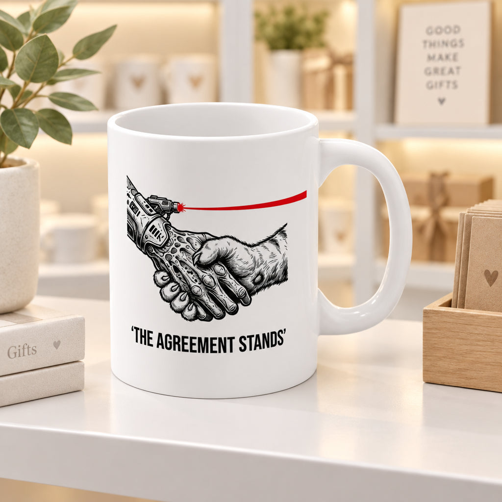 The Alien & Feline Handshake Mug