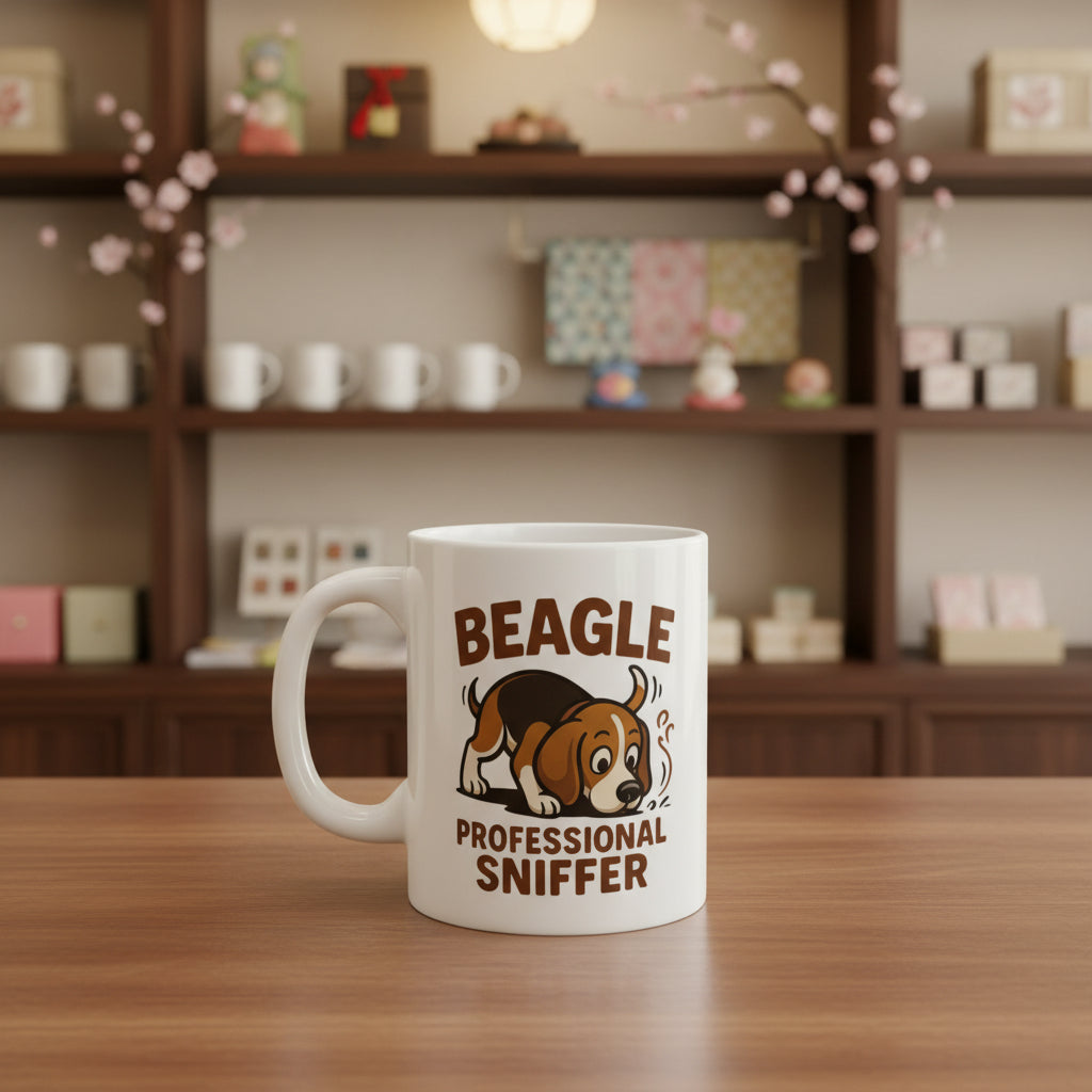 beagle dog theme coffee mug