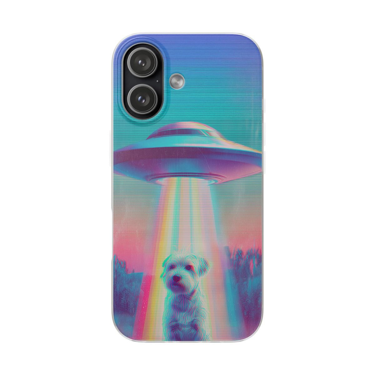 Scruffy Dog and UFO Flexi Cases – Fun and Playful iPhone Case