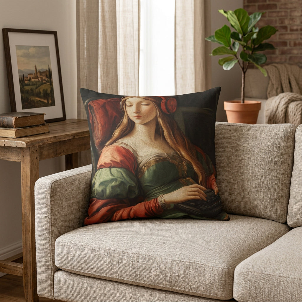 Renaissance Gamer Quirky Faux Suede Cushion