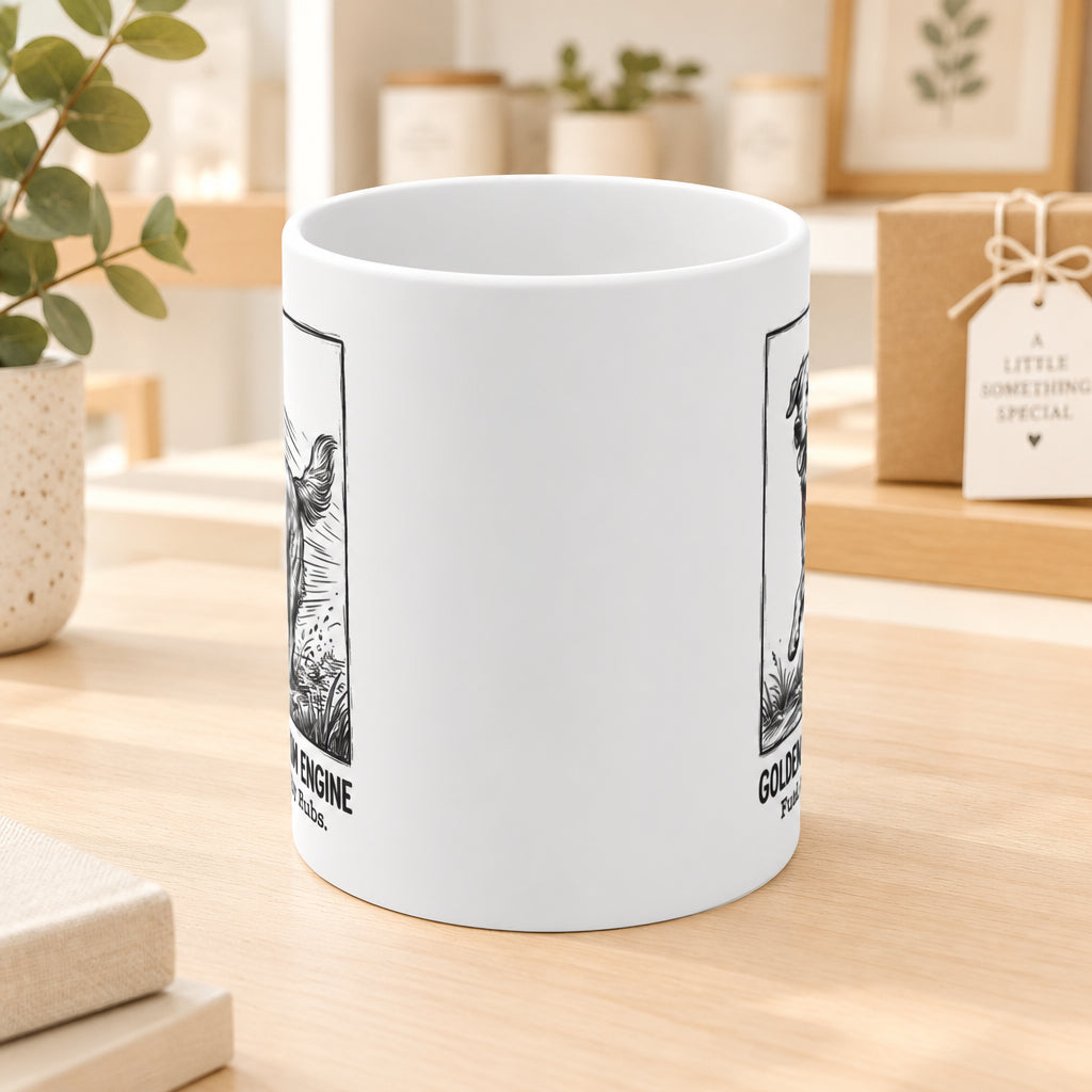 The Golden Retriever Enthusiasm Engine Mug