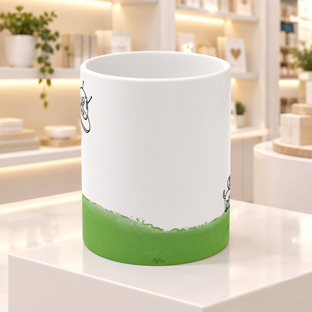 UFO Abducting Dog Mug