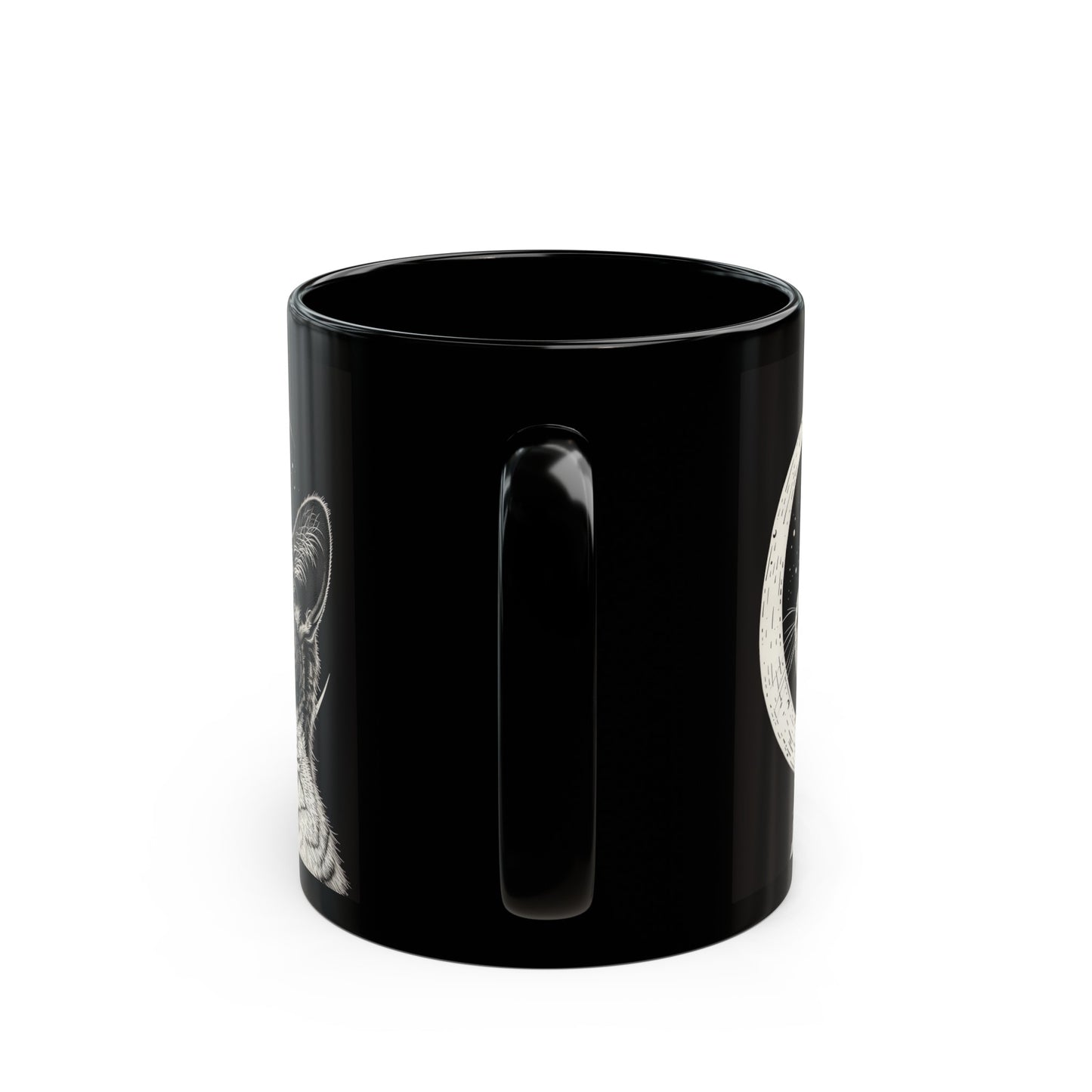 Crescent Moon Cat Black Coffee Tea Mug