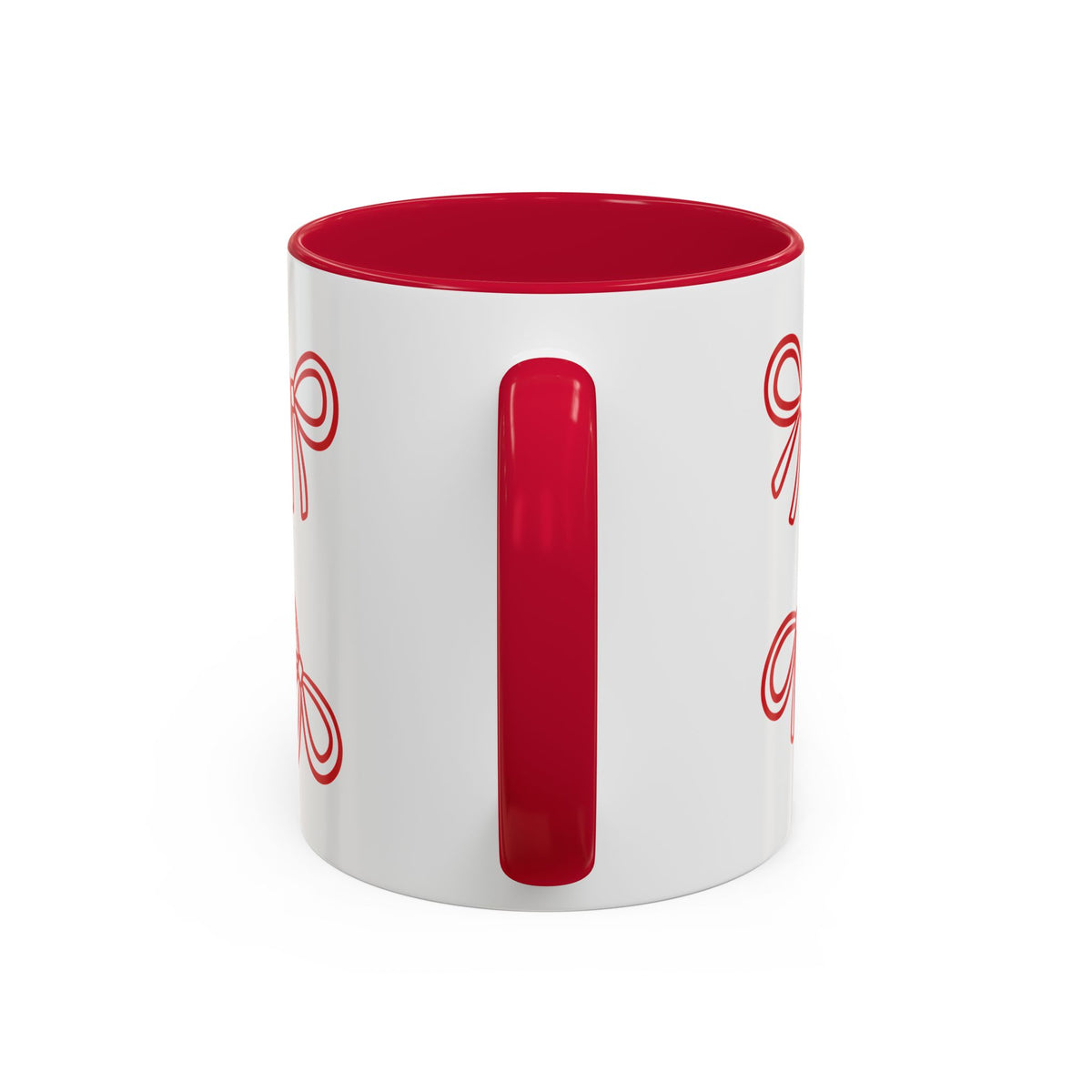 Bow & Sip Coffee Tea Mug in Red or Pink