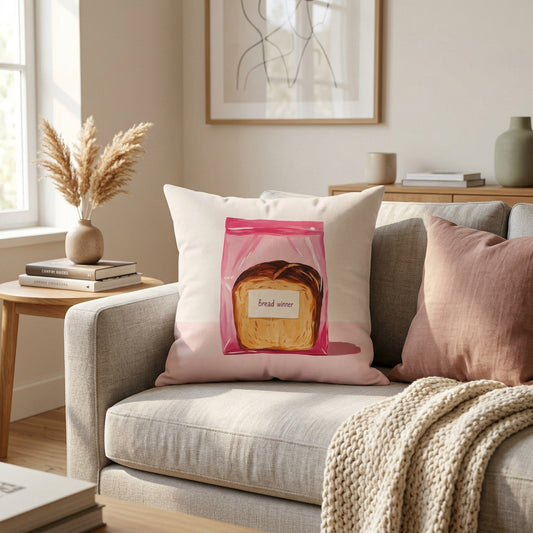 Bread Winner Faux Suede Cushion