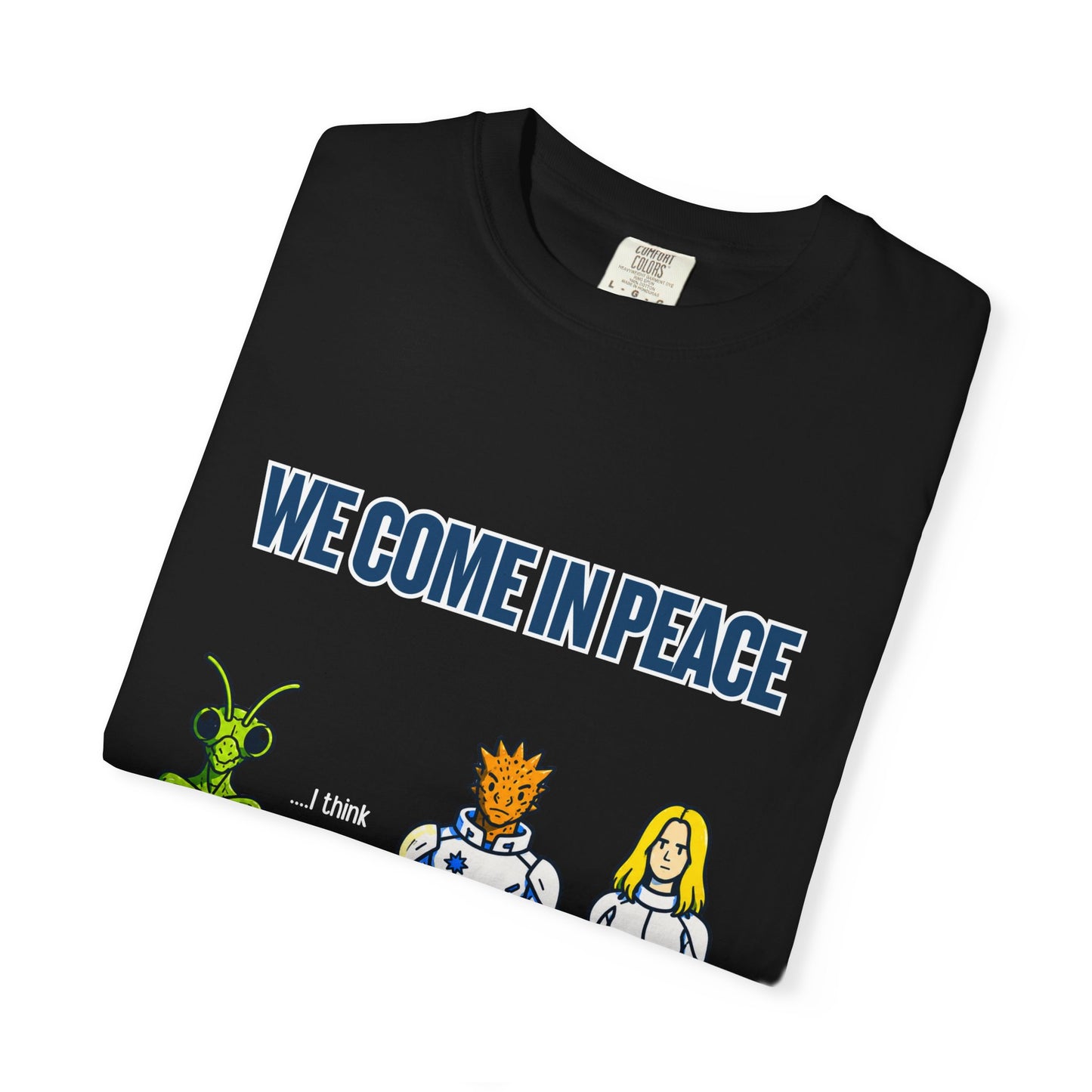 We Come in Peace Alien Crew Graphic T-Shirt