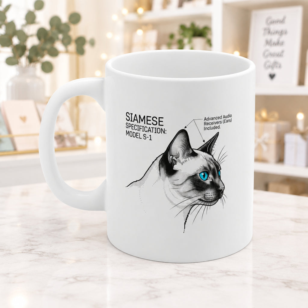 The Siamese Cat Audio Receiver Tech-Spec Mug
