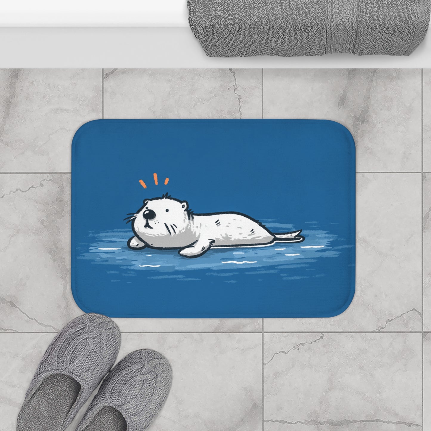 Otter in the Wild Bath Mat