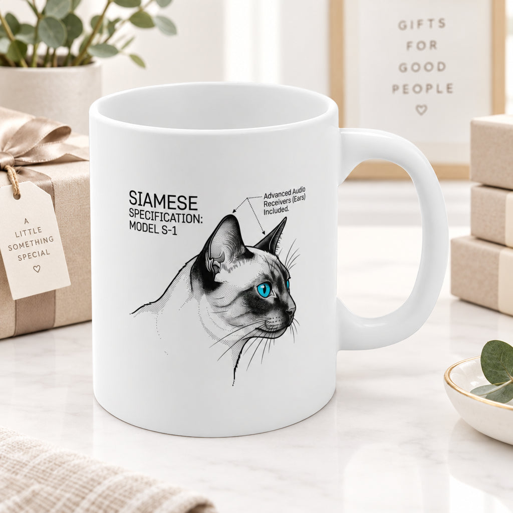 The Siamese Cat Audio Receiver Tech-Spec Mug