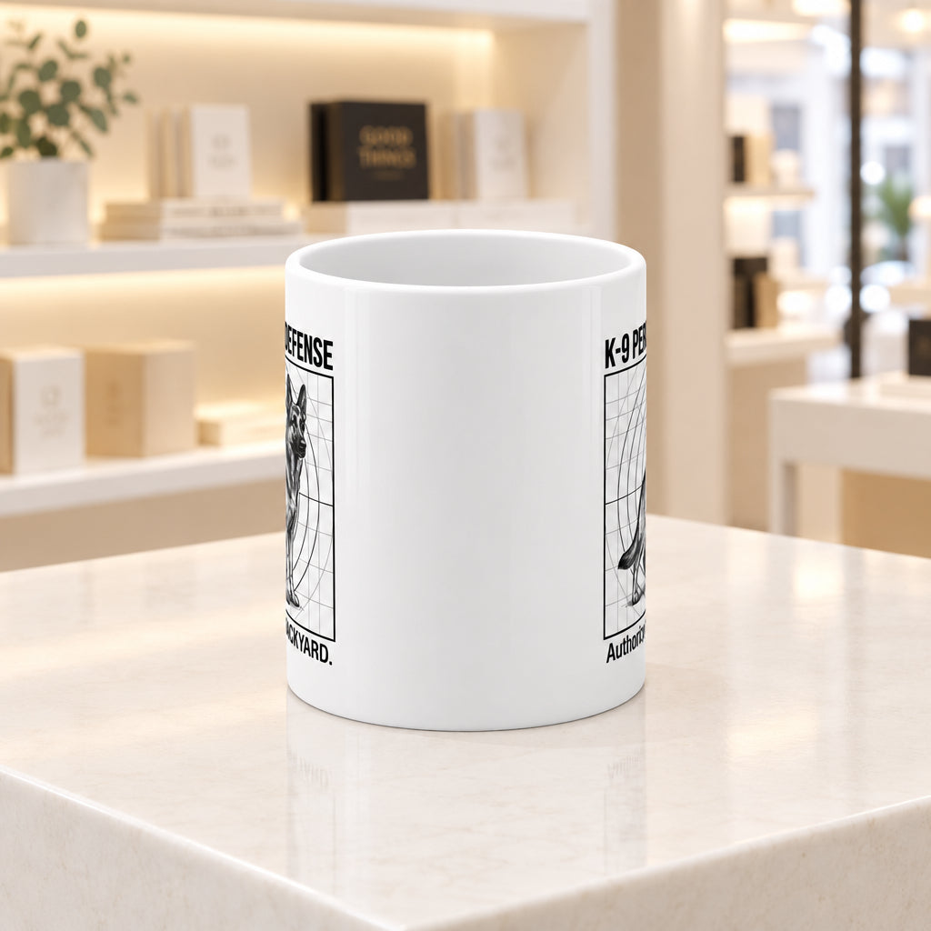 The German Shepherd Defense Perimeter Map Mug