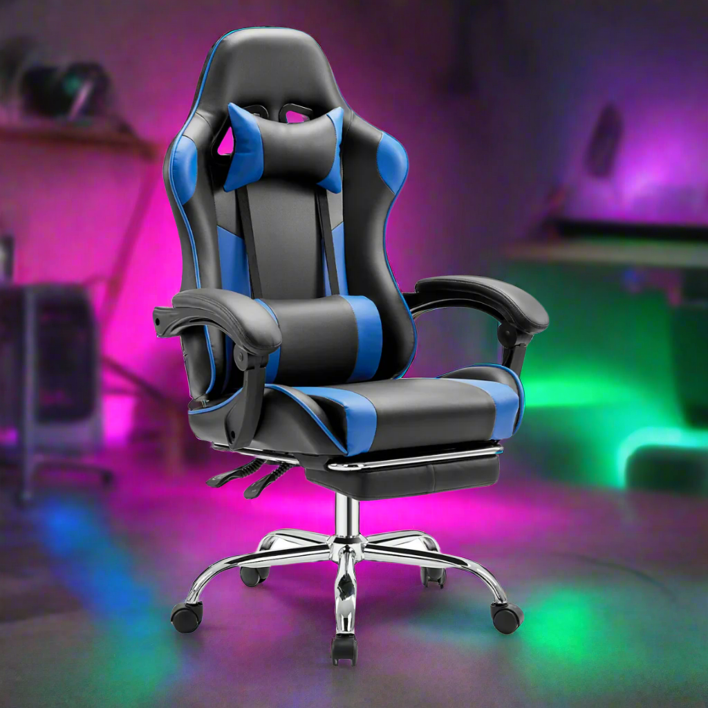 Ergonomic X2 Gaming Chair with Lumbar Support & Foot Rest
