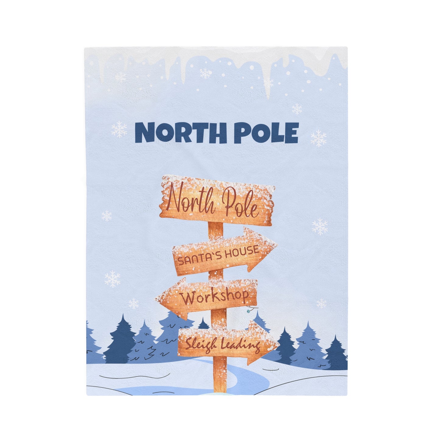 North Pole Navigation Edition Plush Blanket Throw