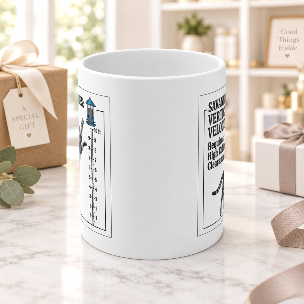 The Savannah Feline Vertical Velocity Chart Mug