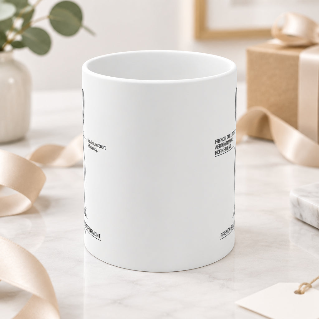 The French Bulldog Aerodynamic Blueprint Mug