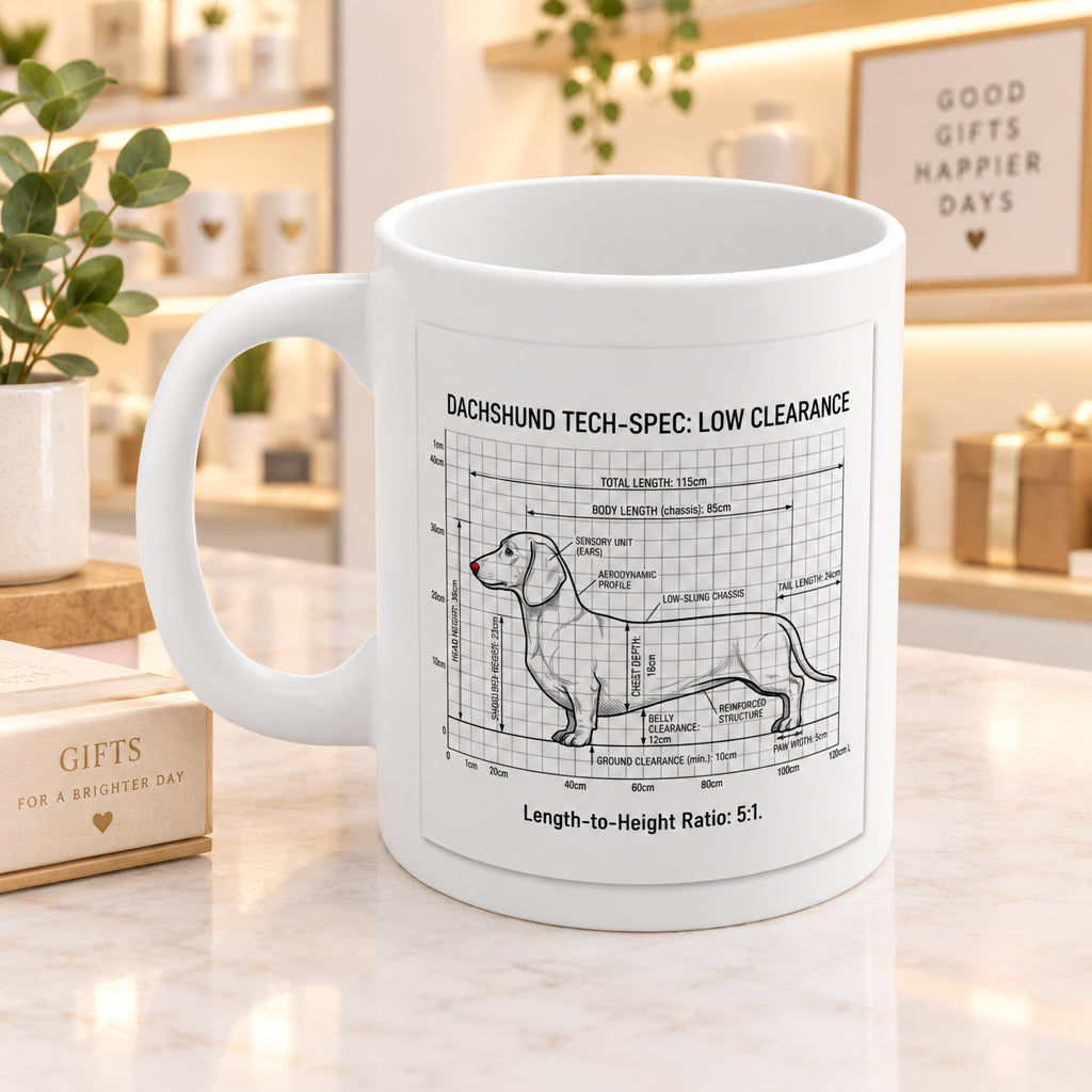 Dachshund Length Ratio Schematic Mug