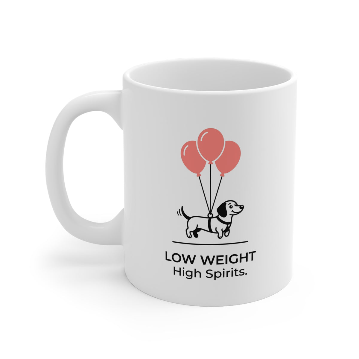 The Balloon Lift-Off Dog Mug