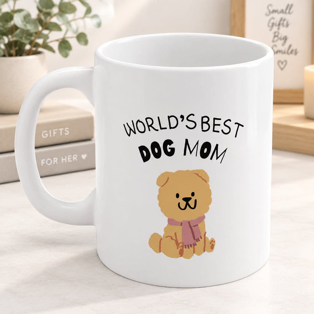 World's Best Dog Mom Novelty Mug