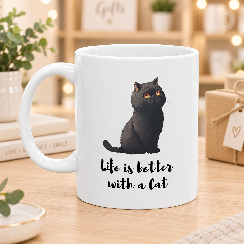 Life is Better with a Cat Mug
