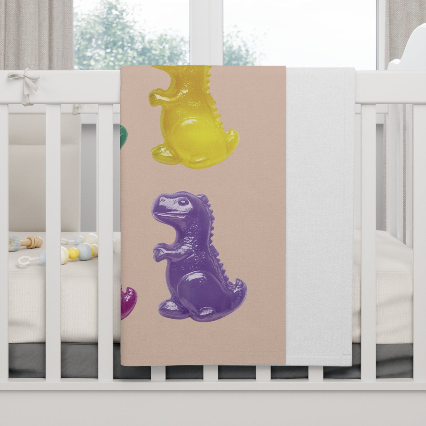 Gummy Dinosaur Rex Soft Fleece Baby Blanket
