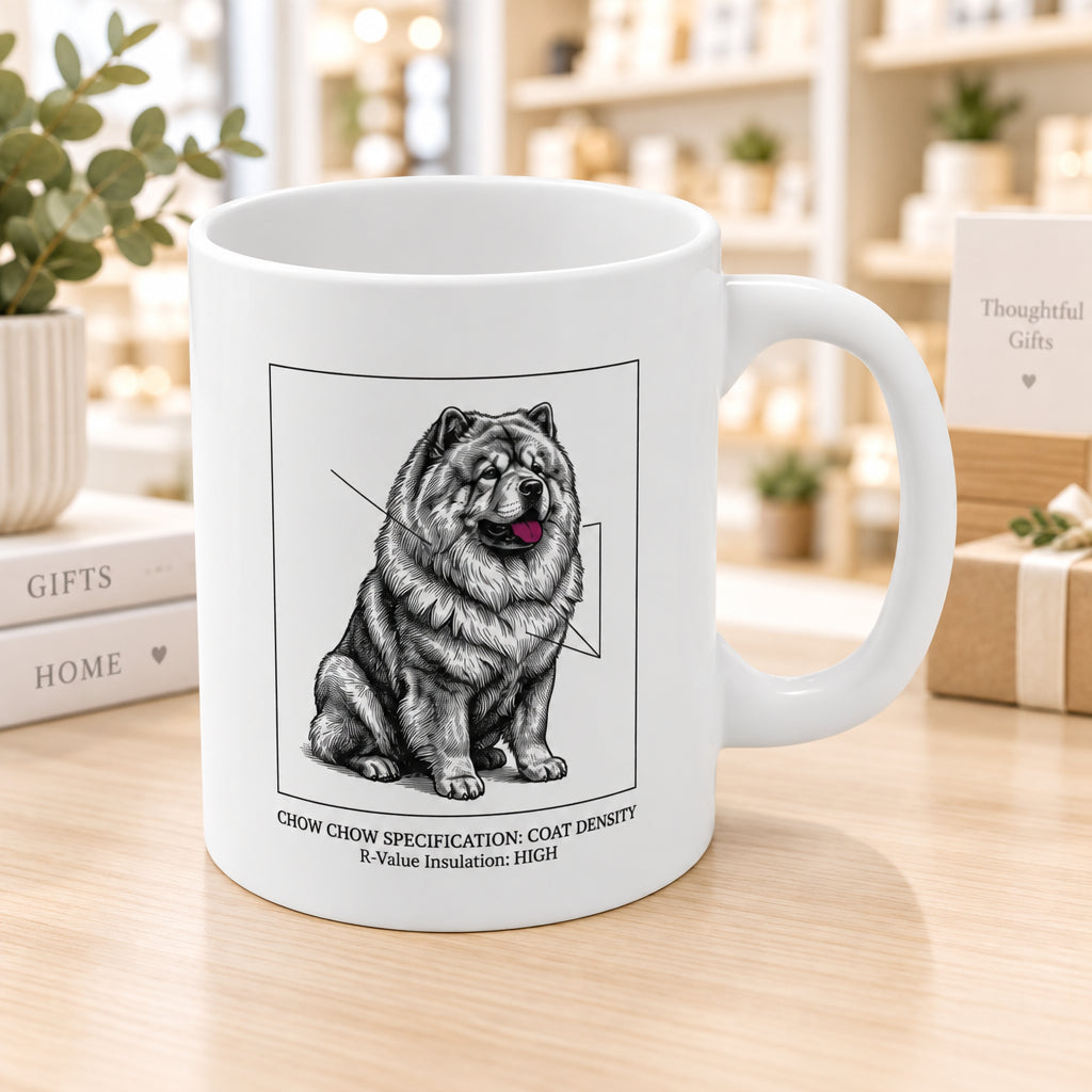 The Chow Chow Coat Density Blueprint Mug