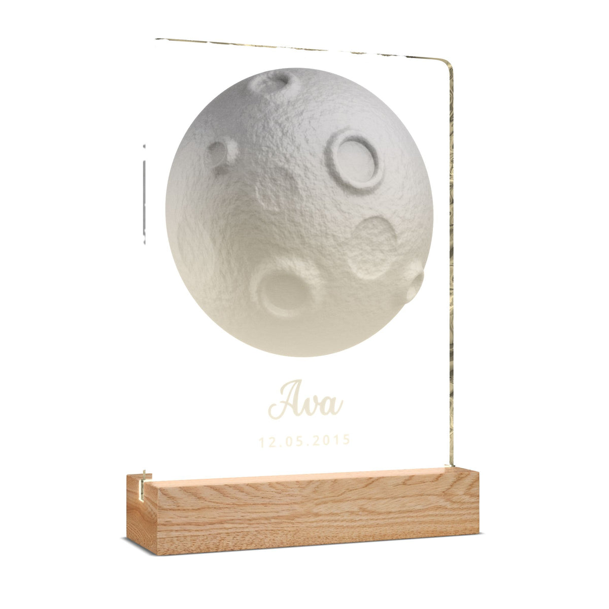 Personalized Forever Moon Night Light - Custom Name LED Bedroom Lamp
