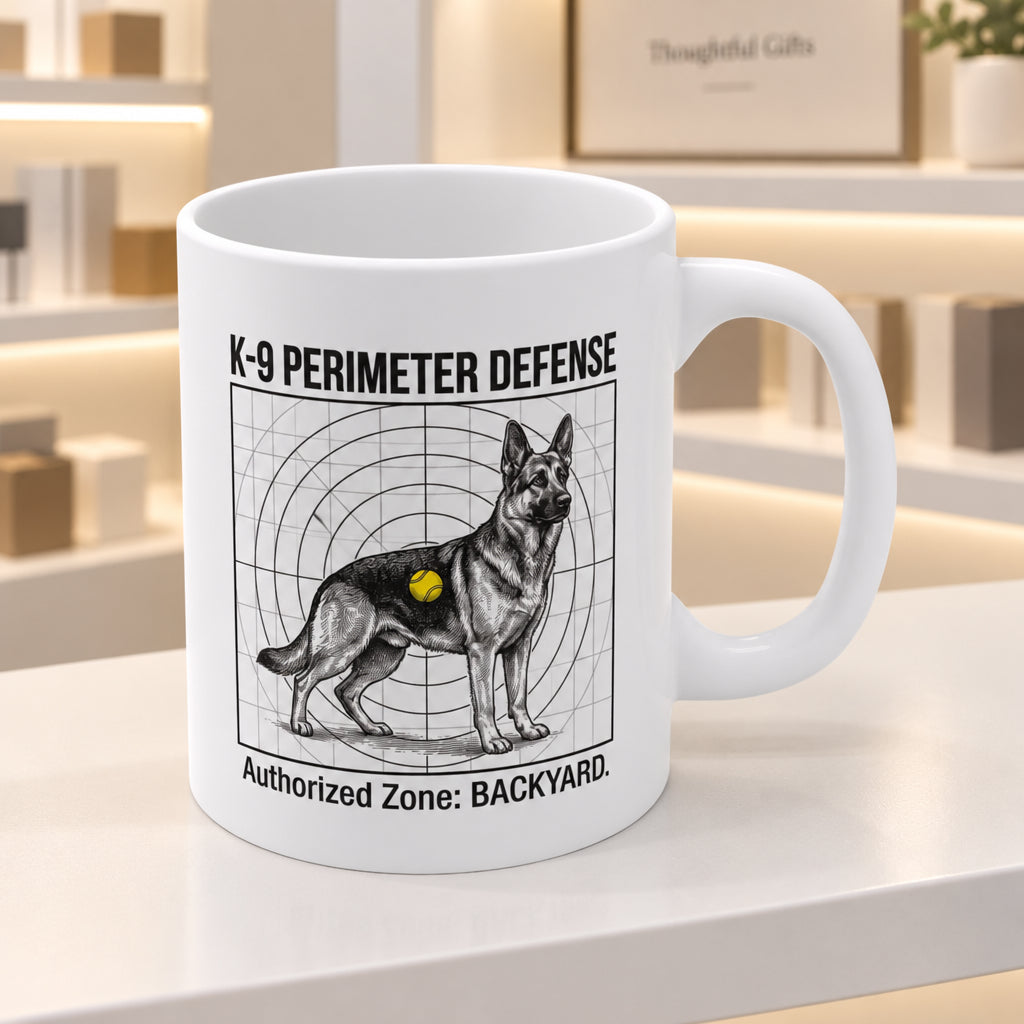 The German Shepherd Defense Perimeter Map Mug