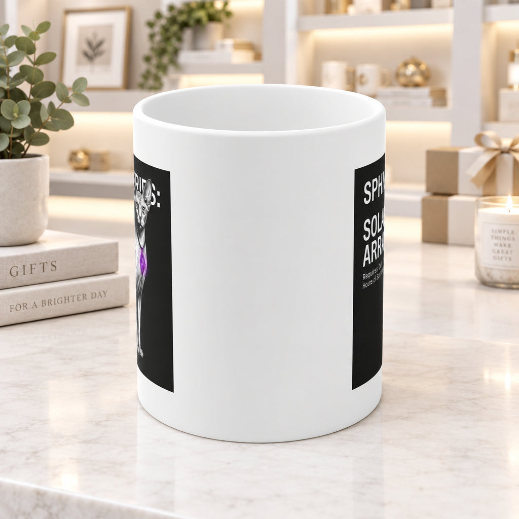 The Sphynx Cat Solar Array Blueprint Mug