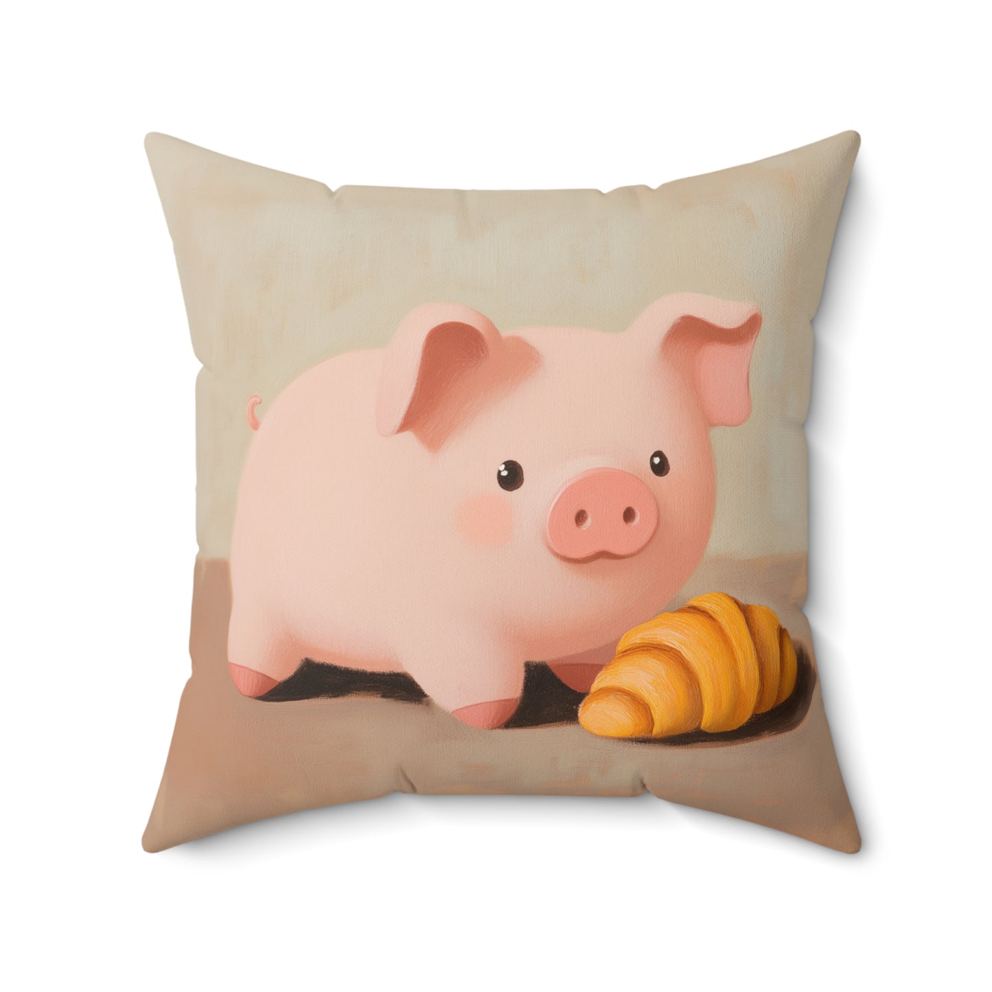 Piggy's Sweet Treat Faux Suede Cushion