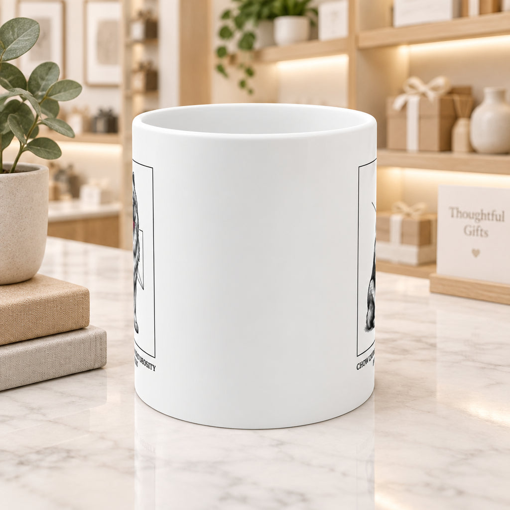 The Chow Chow Coat Density Blueprint Mug