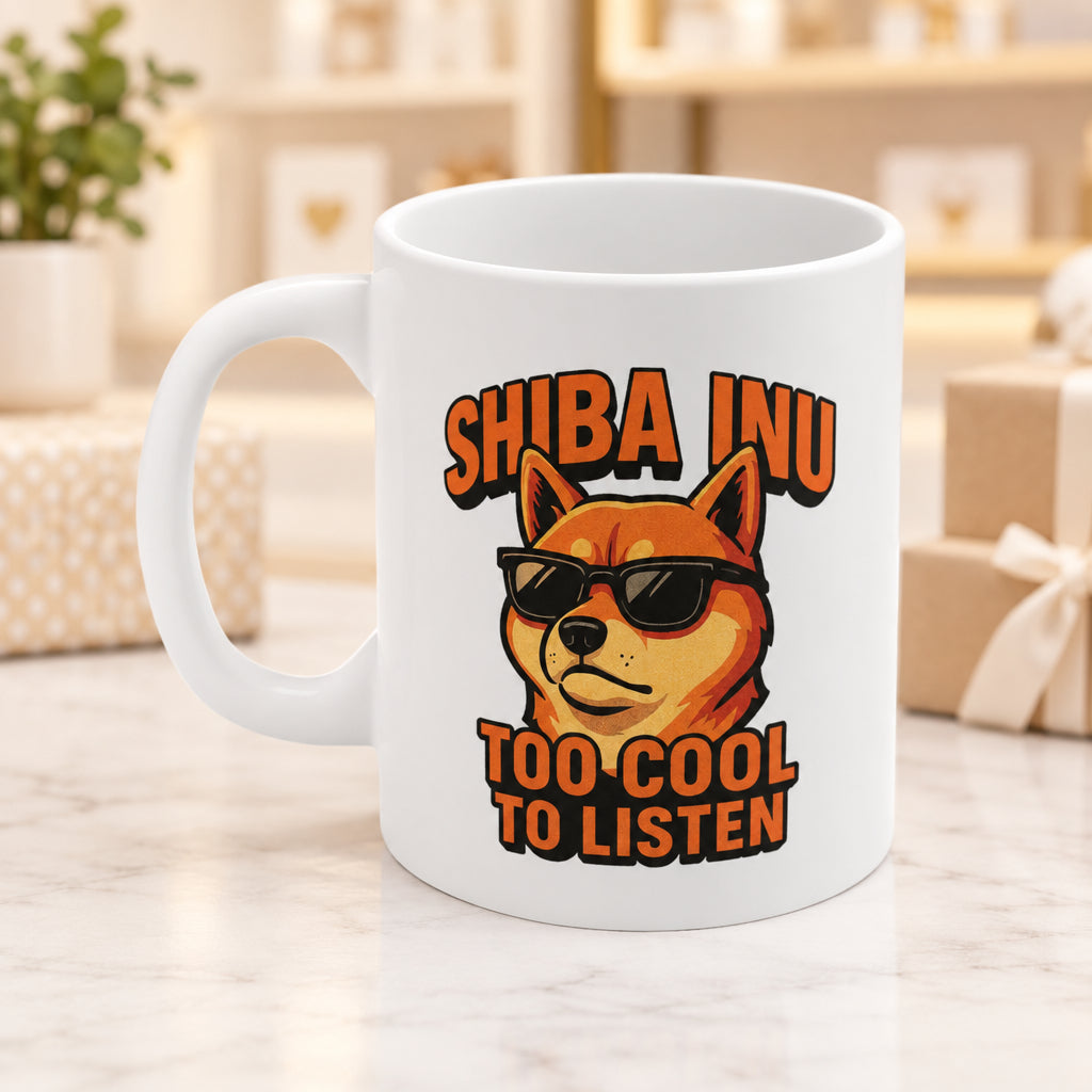 Shiba Inu "Too Cool to Listen" Mug 11oz
