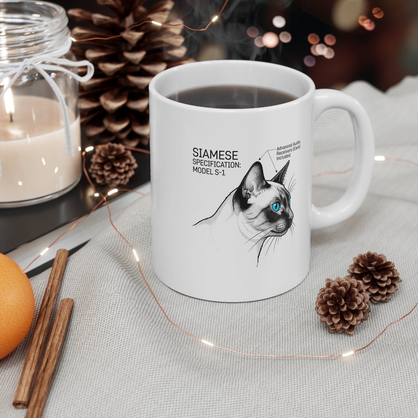 The Siamese Cat Audio Receiver Tech-Spec Mug