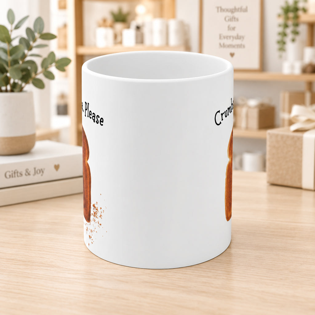 Crumbs & Boba, Please Mug - Cute Cat Toast Bubble Tea Coffee Cup